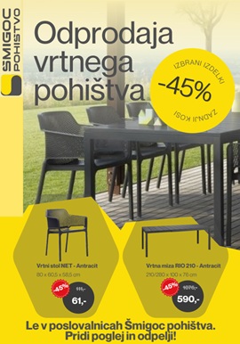 Pohištvo Šmigoc katalog Odprodaja vrtnega pohištva