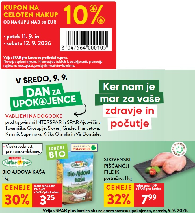 Spar akcija upokojence