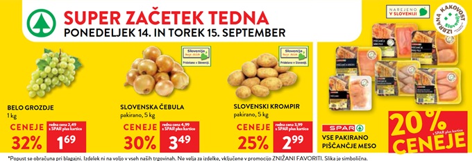 Spar in Interspar akcija za začetek tedna