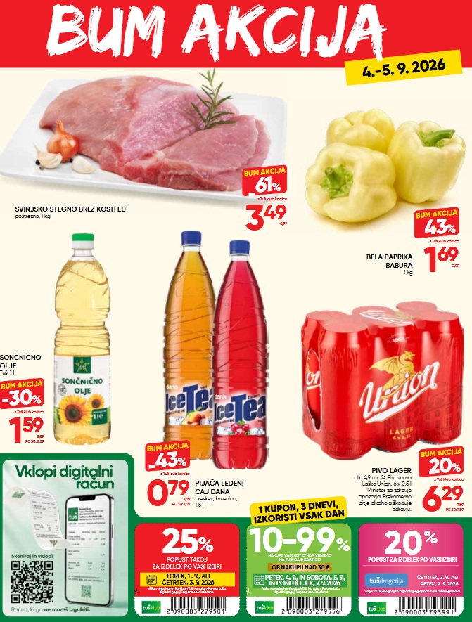 Tuš vikend BUM akcija do 5.9.