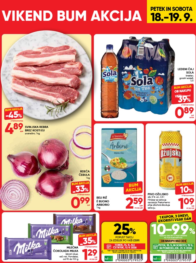 Tuš vikend BUM akcija do 19.9.