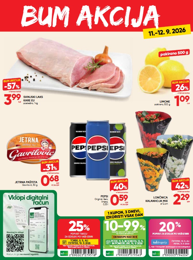 Tuš vikend BUM akcija do 12.9.