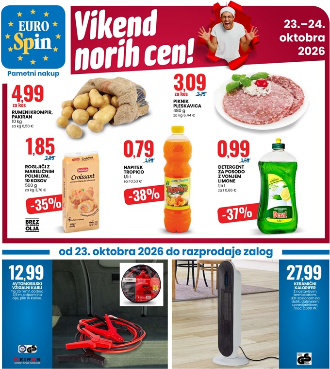 Eurospin vikend norih cen do 24.10.