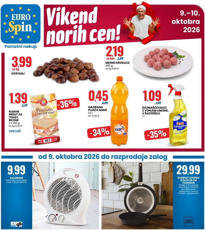 Eurospin vikend norih cen do 10.10.