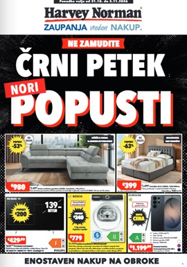 Harvey Norman katalog Črni petek popusti