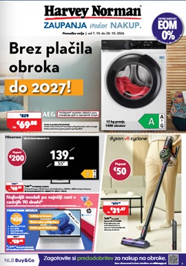 Harvey Norman katalog Brez plačila obroka do 20.10.