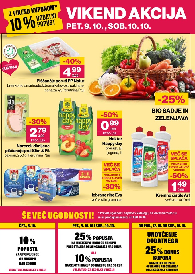 Mercator vikend akcija do 10.10.