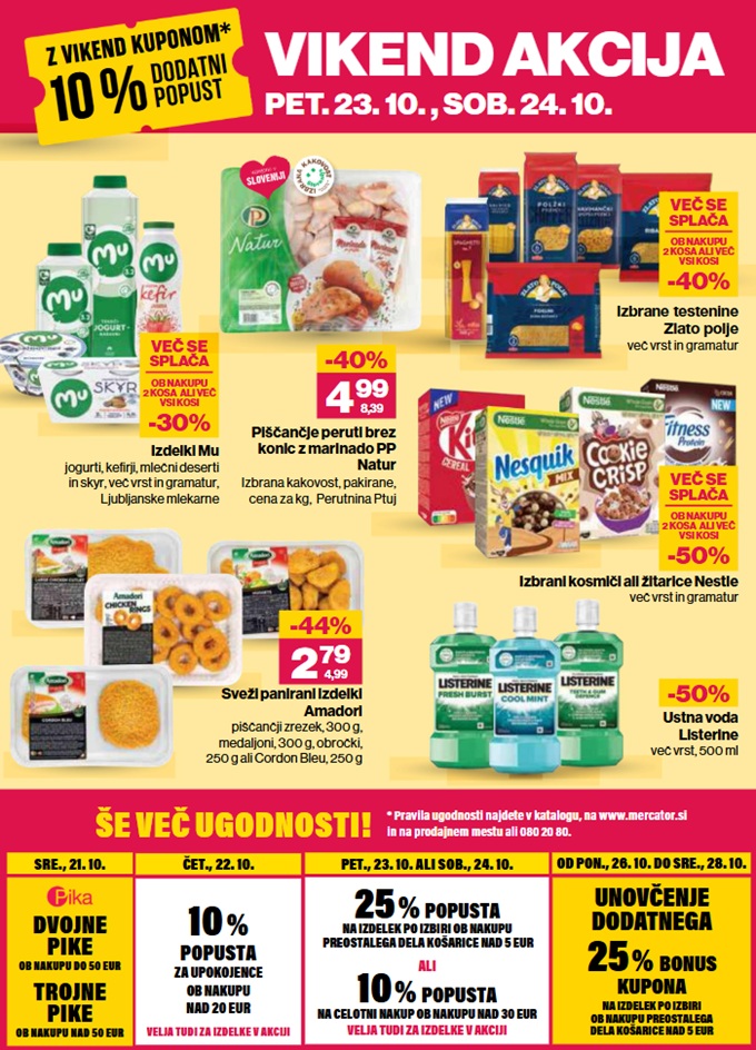 Mercator vikend akcija do 24.10.