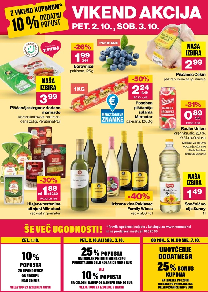 Mercator vikend akcija do 3.10.