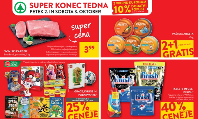 Spar in Interspar vikend akcija do 3.10.