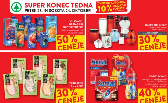 Spar in Interspar vikend akcija do 24.10.
