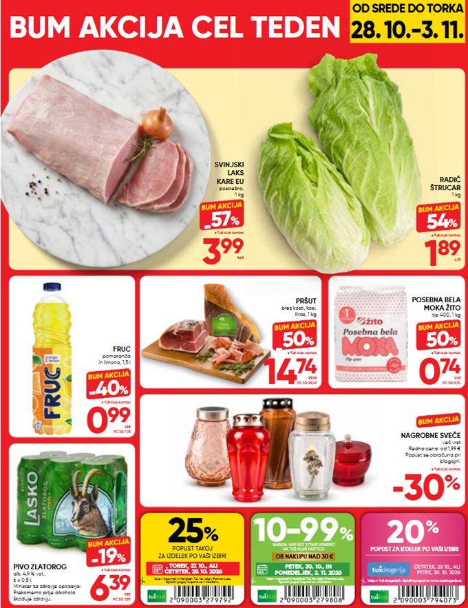 Tuš vikend BUM akcija do 3.11.